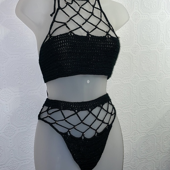 Pretty Little thing beaded crochet bikini - Picture 2 of 8